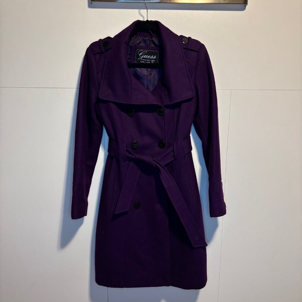 GUESS Pea Coat – Women’s Small – Purple – Like New